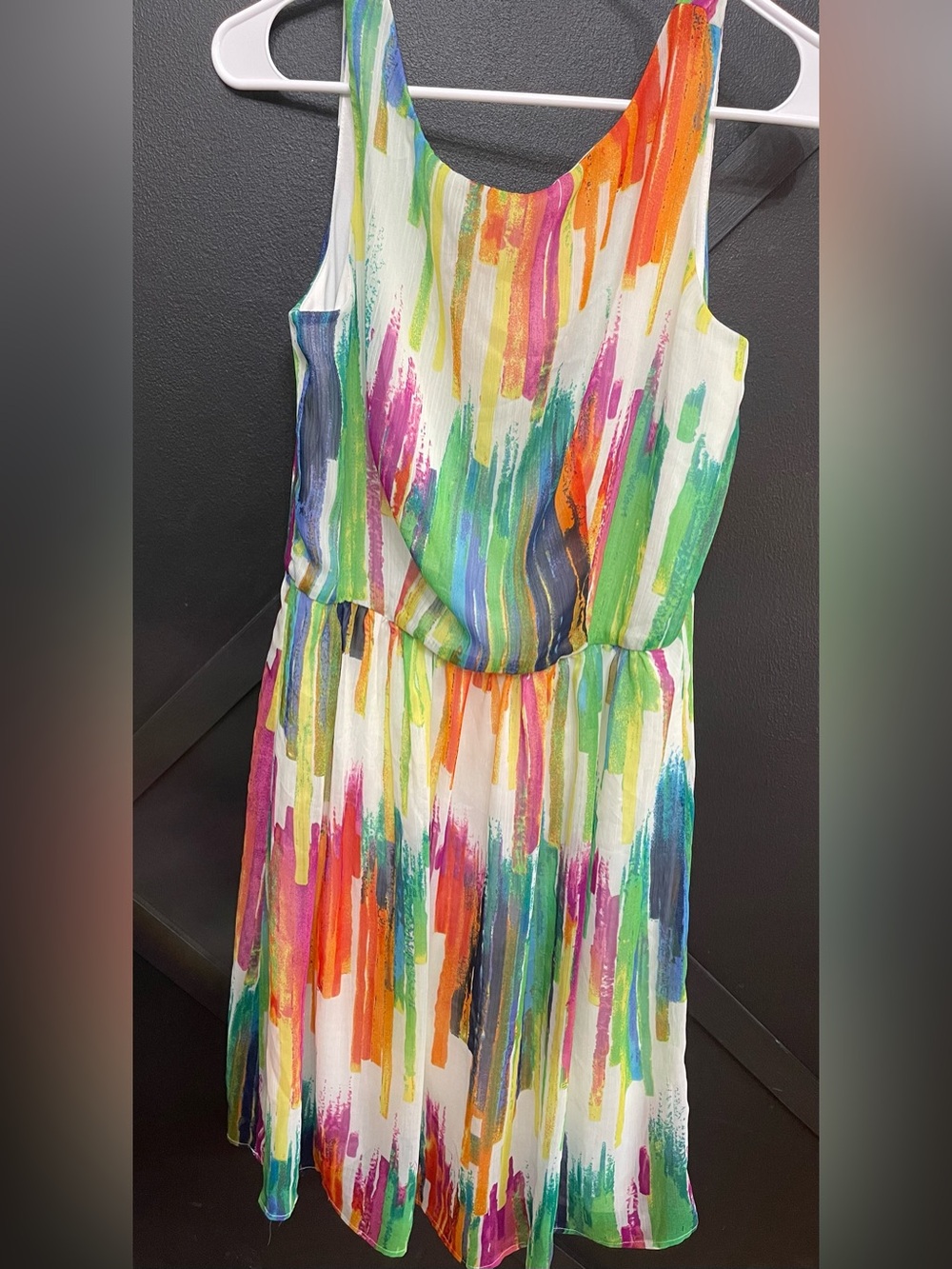 Ronni Nicole Womens’ Multicolor Brushstroke Sundress